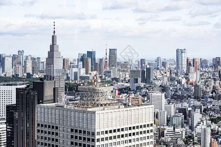 东京城市天际线全景图片