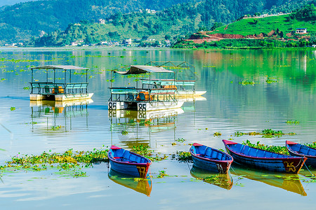 尼泊尔博卡拉费瓦湖高清图片