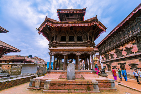 尼泊尔玛瑙尼泊尔加德满都寺庙背景