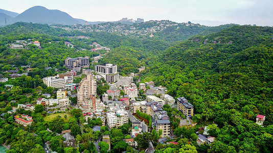 台湾台北北投航拍风光背景