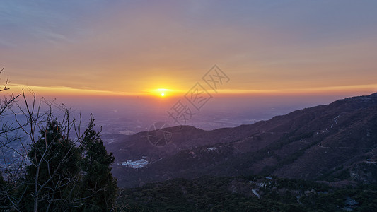 皇家国公园香山日出背景