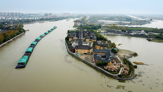 京杭大运河高邮段高清图片
