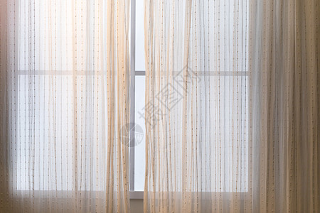 白色纱窗室内家居窗台窗帘背景