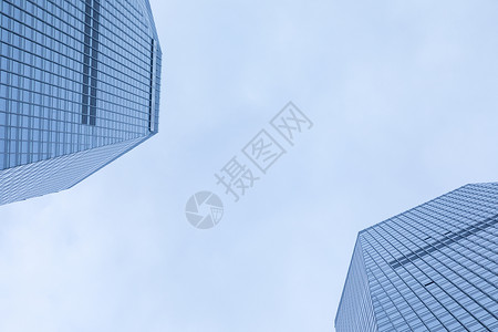 城市建筑高楼大厦仰拍背景图片