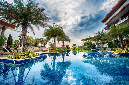 蓝色酒店素材泰国酒店背景