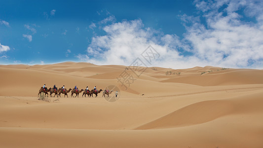 大漠水墨画中卫沙坡头景区背景