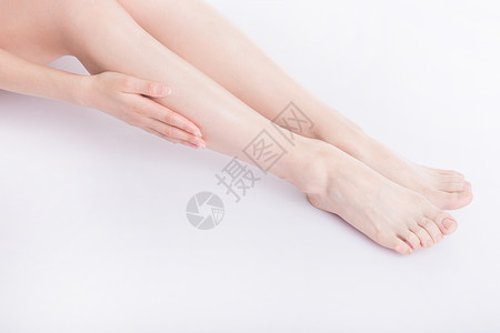 美容腿护素材美容形体手和腿背景