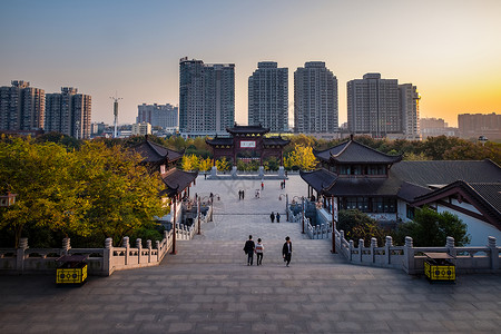 武汉黄鹤楼公园风光背景