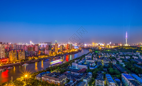 天江武汉城市风光背景