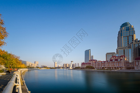 天津素材图天津津湾广场背景