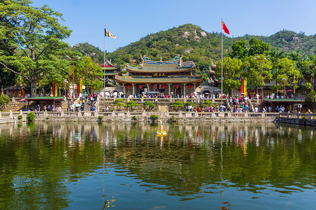 神农溪山门厦门南普陀寺背景