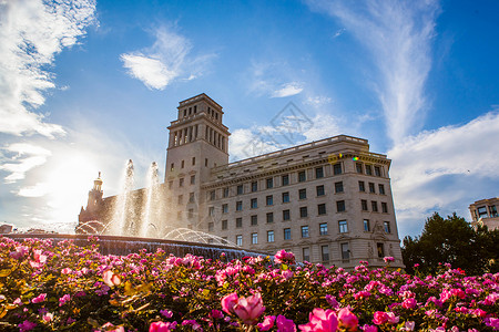 西班牙巴塞罗那加泰罗尼亚广场图片