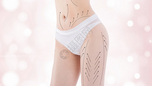 手臂狼头纹身美女苗条身体设计图片