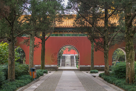 石象城门：南京明孝陵的著名景点背景