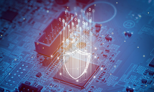盾牌防护网络安全信息技术设计图片