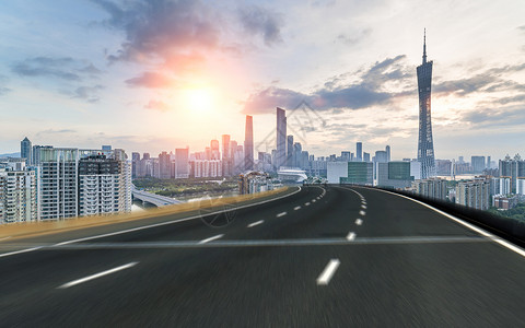 高速路面城市公路风景设计图片