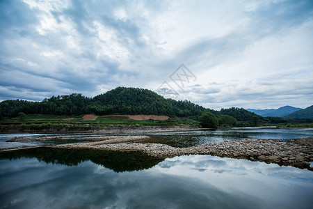 武夷山水武夷山乡间一角背景