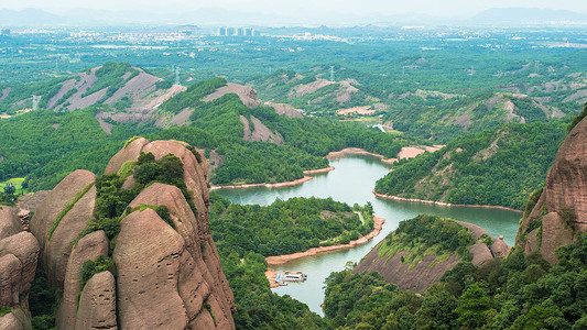 丹霞地质公园龙虎山圭峰奇石背景
