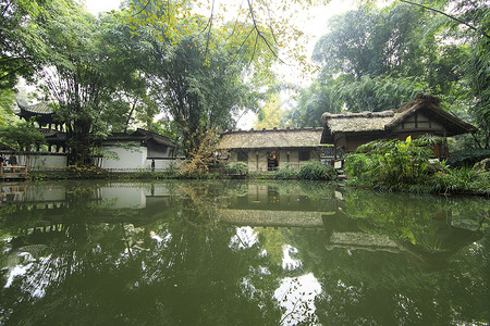 中国古建筑背景图片