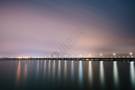 厦门大桥夜景背景图片