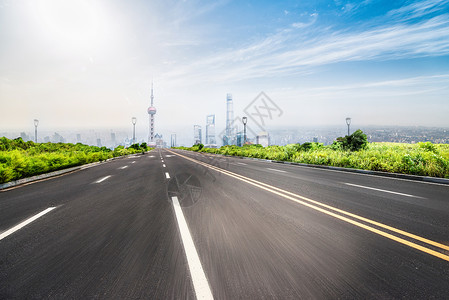 美丽的建筑城市道路风景设计图片