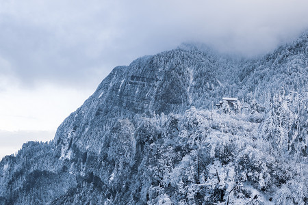 冬天的峨眉山背景图片