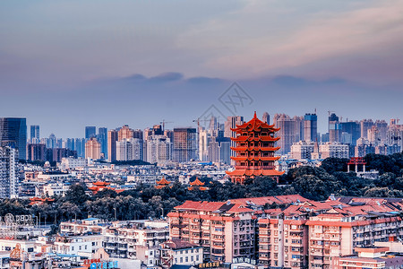 黄鹤楼古风远望武汉黄鹤楼背景