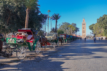 摩洛哥德吉马广场高清图片
