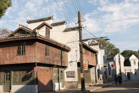 上海车墩影视基地街道环境高清图片