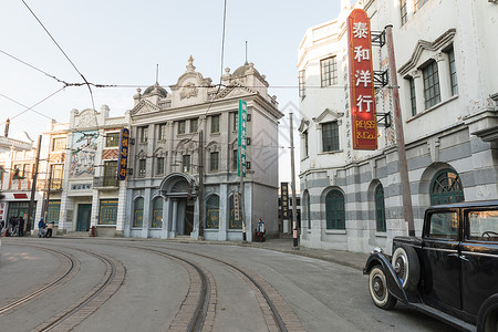 古风环境素材上海车墩影视基地街道环境背景