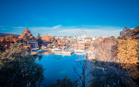 真实城堡素材西双版纳建筑背景