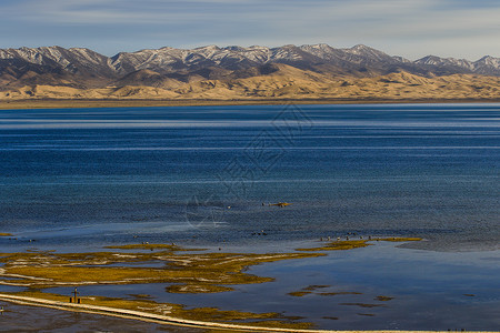 托素湖摄影背景图片