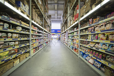 大超市消费杂货架高清图片