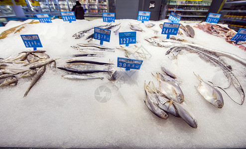 超市里的海鲜高清图片