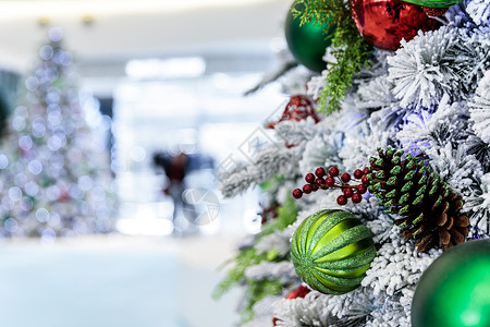 圣诞商业素材商场圣诞节圣诞树装扮背景