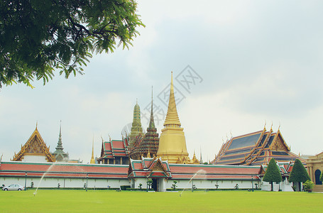 著名地方曼谷大皇宫背景