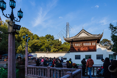 上海豫园建筑背景图片