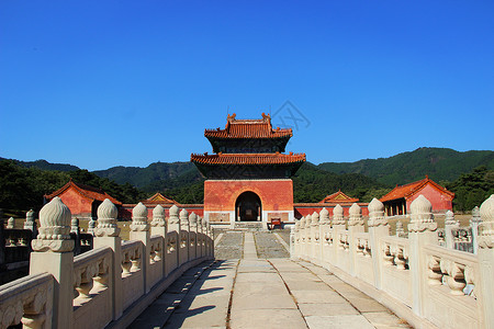 北京清东陵石桥栏杆高清图片