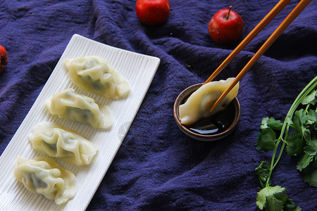 美味水饺荠菜饺子高清图片