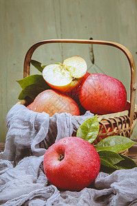 水果篮子素材苹果背景