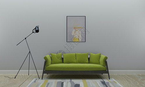现代简洁风沙发陈列室内设计效果图背景图片