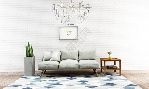 现代简洁风沙发陈列室内设计效果图图片