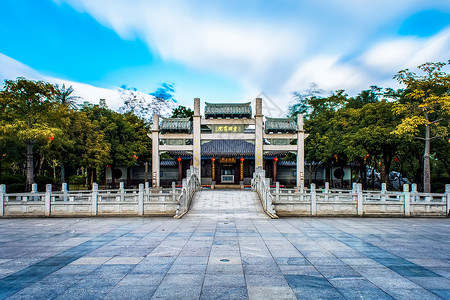 书院门中国古建筑书苑背景背景