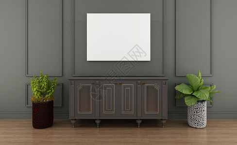 创意木质相框欧式室内设计设计图片