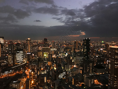 高处俯瞰城市夜景图片