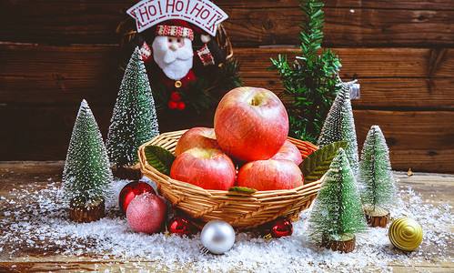 苹果装饰素材圣诞平安果苹果背景