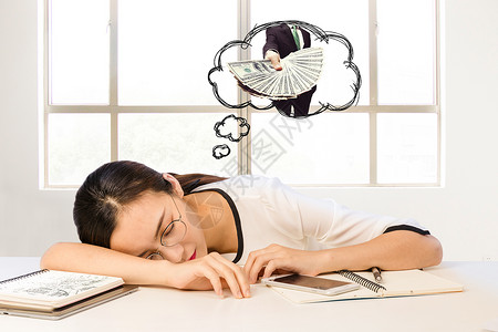 睡觉创意梦想金钱设计图片