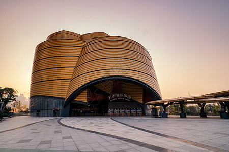 万达乐园武汉地标建筑万达黄金屋背景