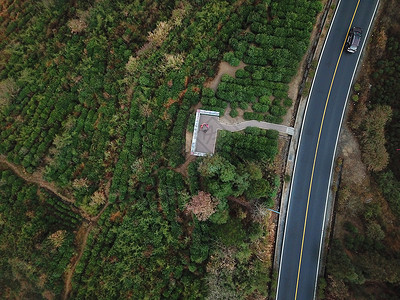 让川村落航拍徽州古村背景