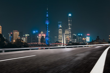 一下科技素材上海城市公路背景